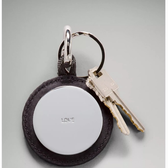 NEW🖤Lululemon Logo Bag Charm Silver Black Logo Keychain, 🎁 Stocking Stuffer - Picture 5 of 14